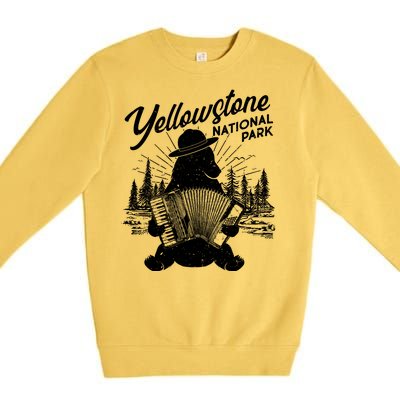 Vintage Yellowstone National Park Ranger Bear Premium Crewneck Sweatshirt