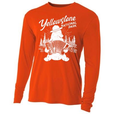 Vintage Yellowstone National Park Ranger Bear Cooling Performance Long Sleeve Crew