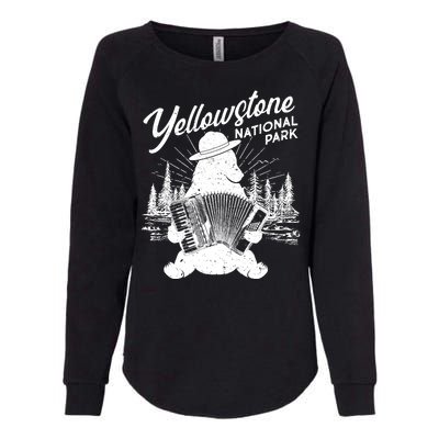 Vintage Yellowstone National Park Ranger Bear Womens California Wash Sweatshirt