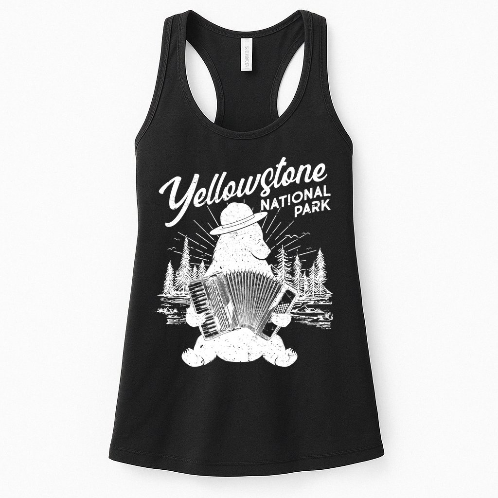 Vintage Yellowstone National Park Ranger Bear Womens Tank Top