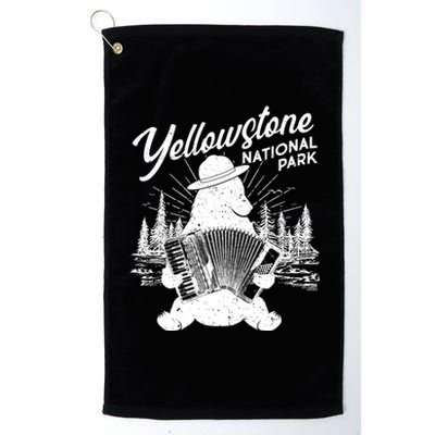 Vintage Yellowstone National Park Ranger Bear Platinum Collection Golf Towel