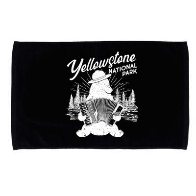 Vintage Yellowstone National Park Ranger Bear Microfiber Hand Towel