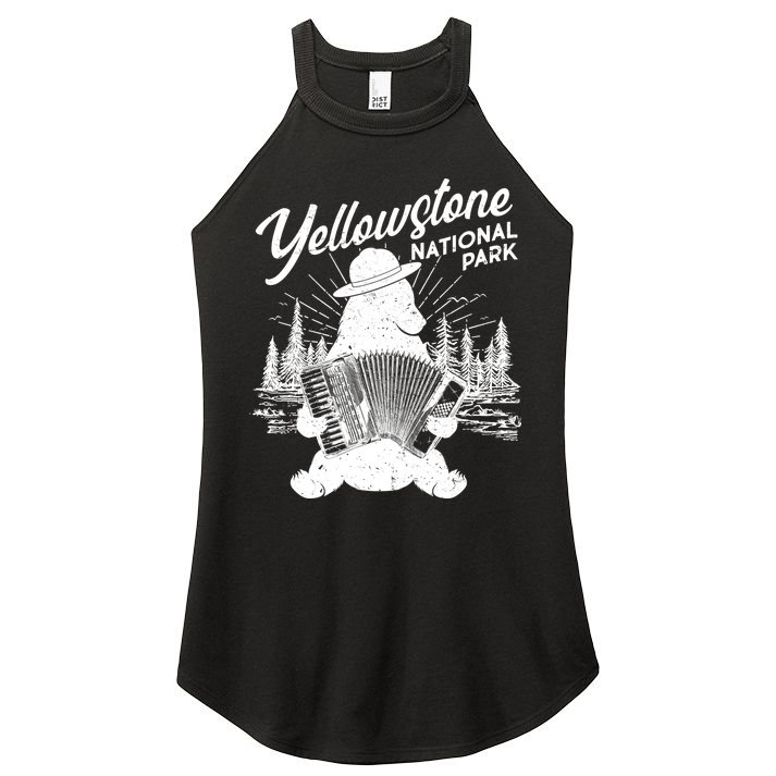 Vintage Yellowstone National Park Ranger Bear Women's Perfect Tri Rocker Tank