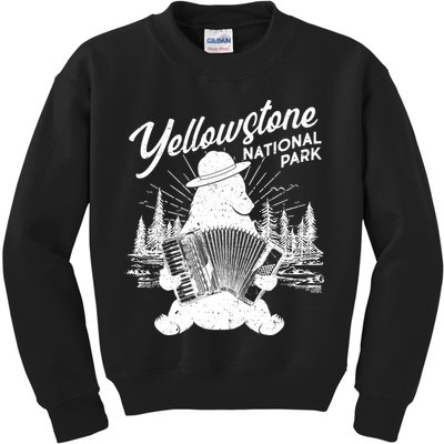 Vintage Yellowstone National Park Ranger Bear Kids Sweatshirt