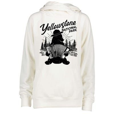 Vintage Yellowstone National Park Ranger Bear Womens Funnel Neck Pullover Hood