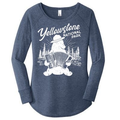 Vintage Yellowstone National Park Ranger Bear Women's Perfect Tri Tunic Long Sleeve Shirt