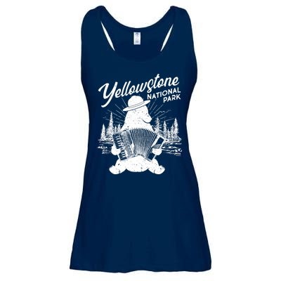 Vintage Yellowstone National Park Ranger Bear Ladies Essential Flowy Tank