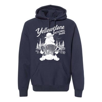 Vintage Yellowstone National Park Ranger Bear Premium Hoodie