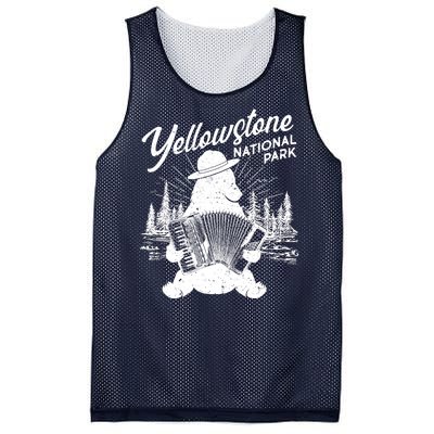 Vintage Yellowstone National Park Ranger Bear Mesh Reversible Basketball Jersey Tank