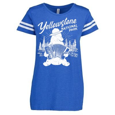 Vintage Yellowstone National Park Ranger Bear Enza Ladies Jersey Football T-Shirt