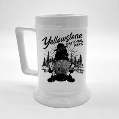 Vintage Yellowstone National Park Ranger Bear Beer Stein