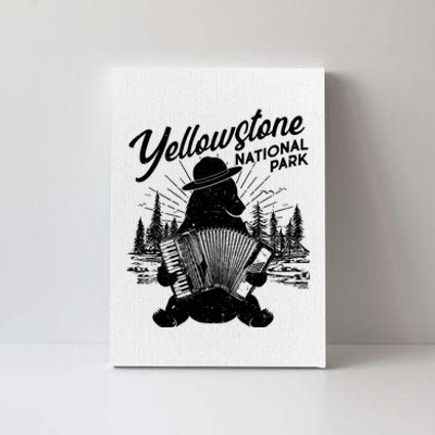 Vintage Yellowstone National Park Ranger Bear Canvas