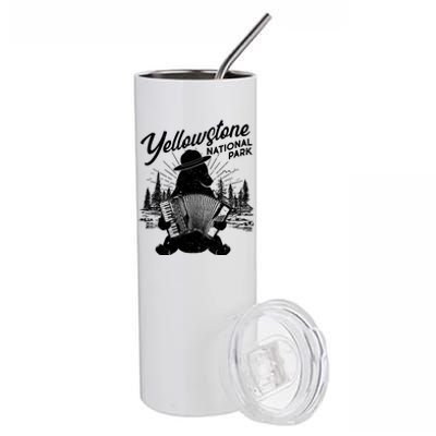 Vintage Yellowstone National Park Ranger Bear Stainless Steel Tumbler