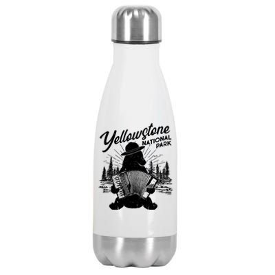 Vintage Yellowstone National Park Ranger Bear Stainless Steel Insulated Water Bottle