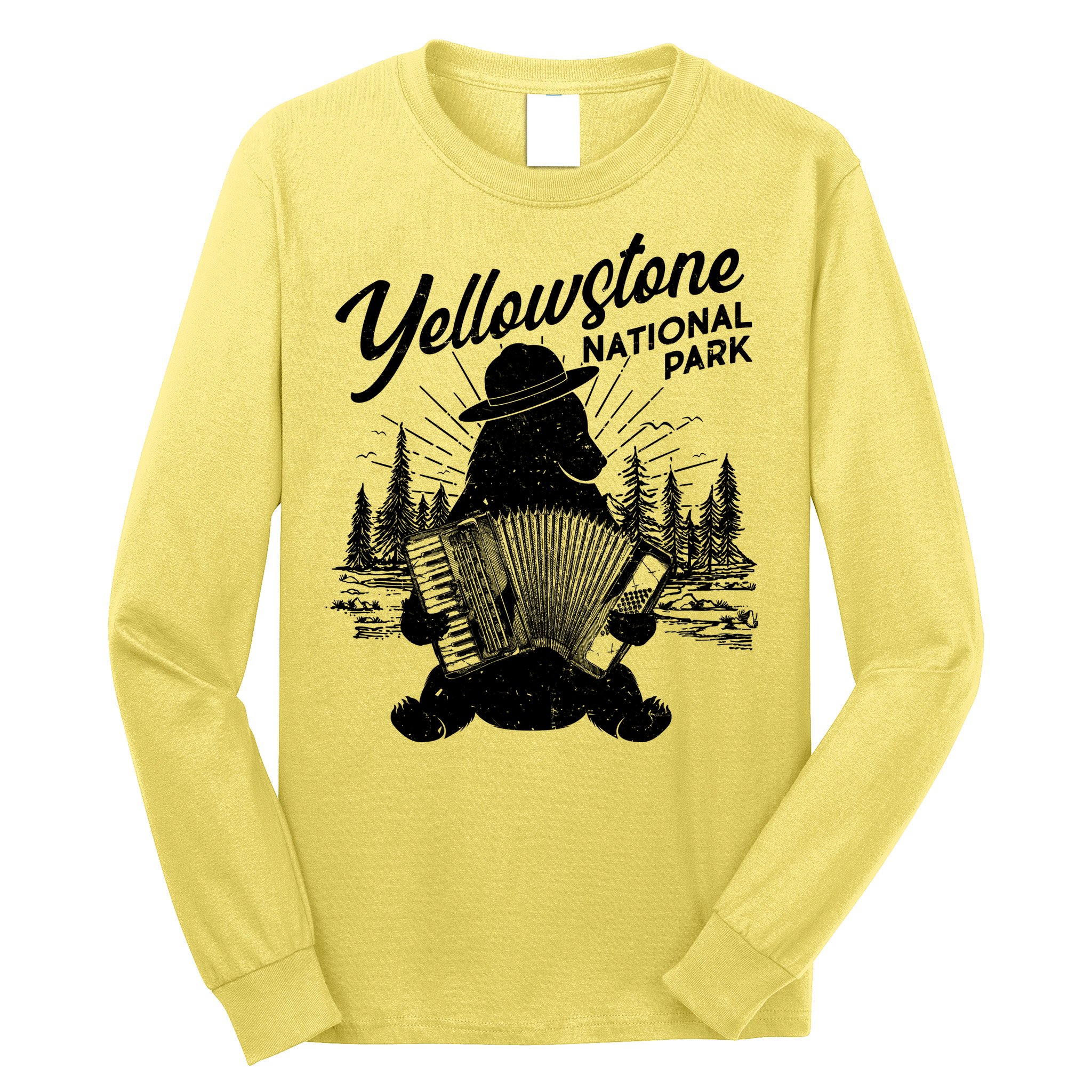 Vintage Yellowstone National Park Ranger Bear Long Sleeve Shirt