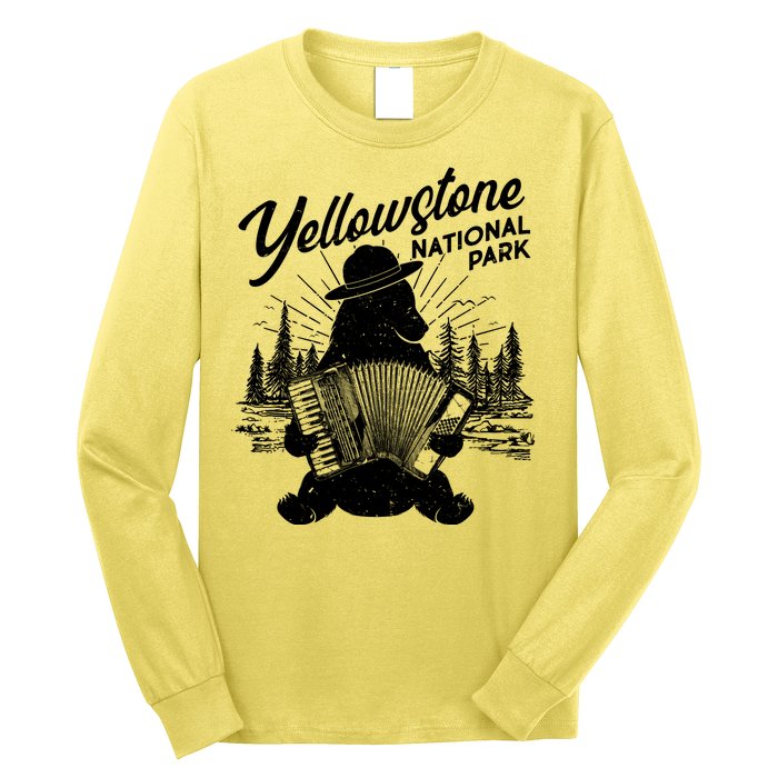 Vintage Yellowstone National Park Ranger Bear Long Sleeve Shirt