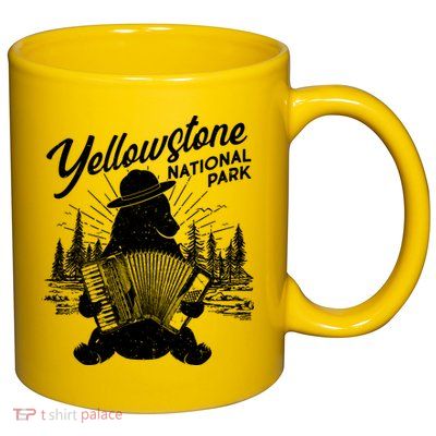 Vintage Yellowstone National Park Ranger Bear 11oz C Handle Ceramic Mug