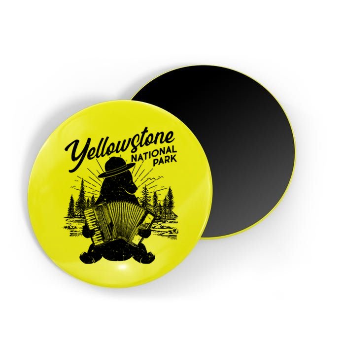 Vintage Yellowstone National Park Ranger Bear Magnet