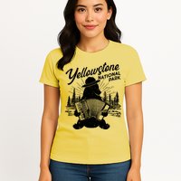 Vintage Yellowstone National Park Ranger Bear Womens T-Shirt