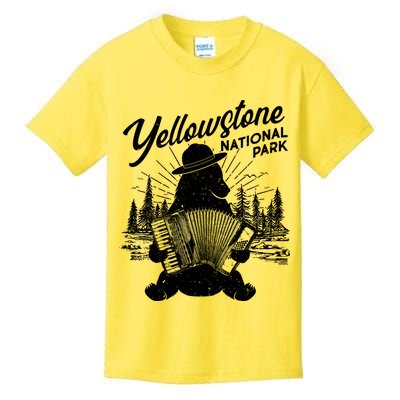 Vintage Yellowstone National Park Ranger Bear Kids T-Shirt