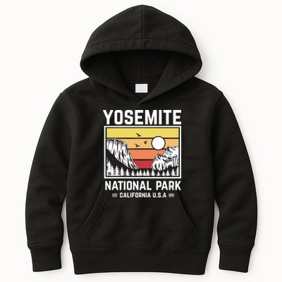Vintage Yosemite National Park Kids Hoodie
