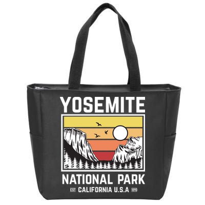 Vintage Yosemite National Park Zip Tote Bag