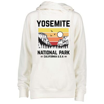 Vintage Yosemite National Park Womens Funnel Neck Pullover Hood