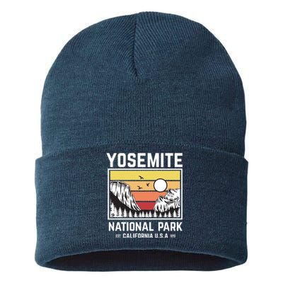 Vintage Yosemite National Park Sustainable Knit Beanie