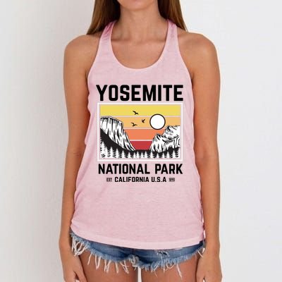 Vintage Yosemite National Park Women's Knotted Racerback Tank