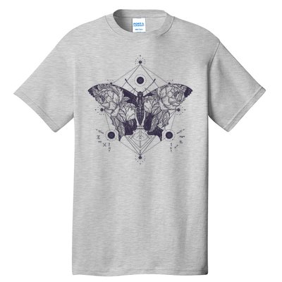 Vintage Zodiac Floral Moth Butterfly Tall T-Shirt