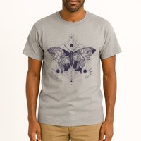 Vintage Zodiac Floral Moth Butterfly Tall T-Shirt