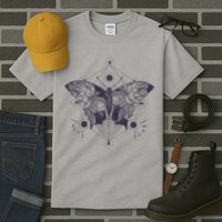 Vintage Zodiac Floral Moth Butterfly Tall T-Shirt