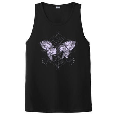 Vintage Zodiac Floral Moth Butterfly PosiCharge Competitor Tank