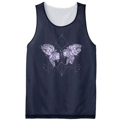 Vintage Zodiac Floral Moth Butterfly Mesh Reversible Basketball Jersey Tank