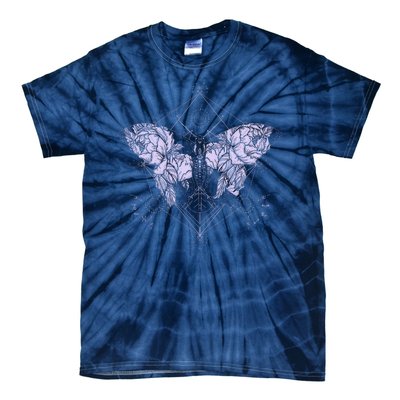 Vintage Zodiac Floral Moth Butterfly Tie-Dye T-Shirt