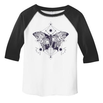 Vintage Zodiac Floral Moth Butterfly Toddler Fine Jersey T-Shirt