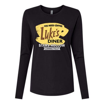 Vintge Luke's Diner Stars Hollow Connecticut Womens Cotton Relaxed Long Sleeve T-Shirt