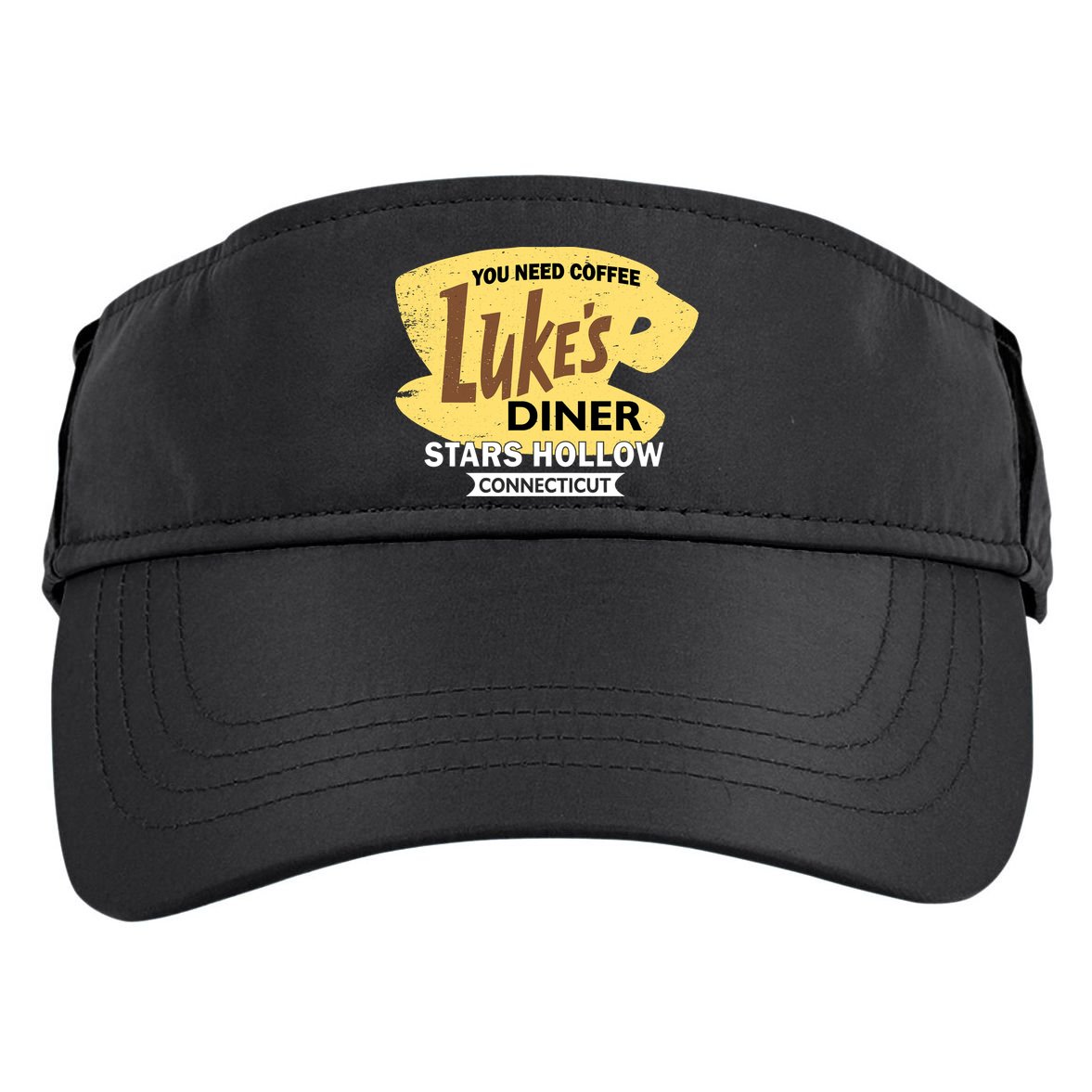 Vintge Luke's Diner Stars Hollow Connecticut Adult Drive Performance Visor