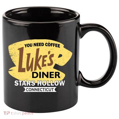 Vintge Luke's Diner Stars Hollow Connecticut 11oz C Handle Ceramic Mug