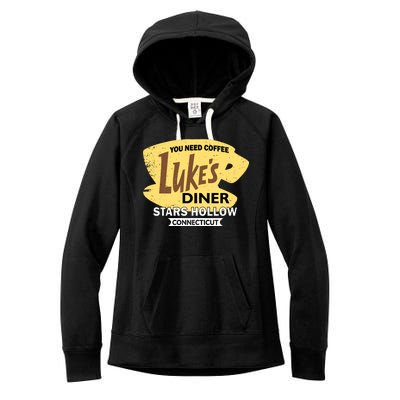 Vintge Luke's Diner Stars Hollow Connecticut Women's Fleece Hoodie