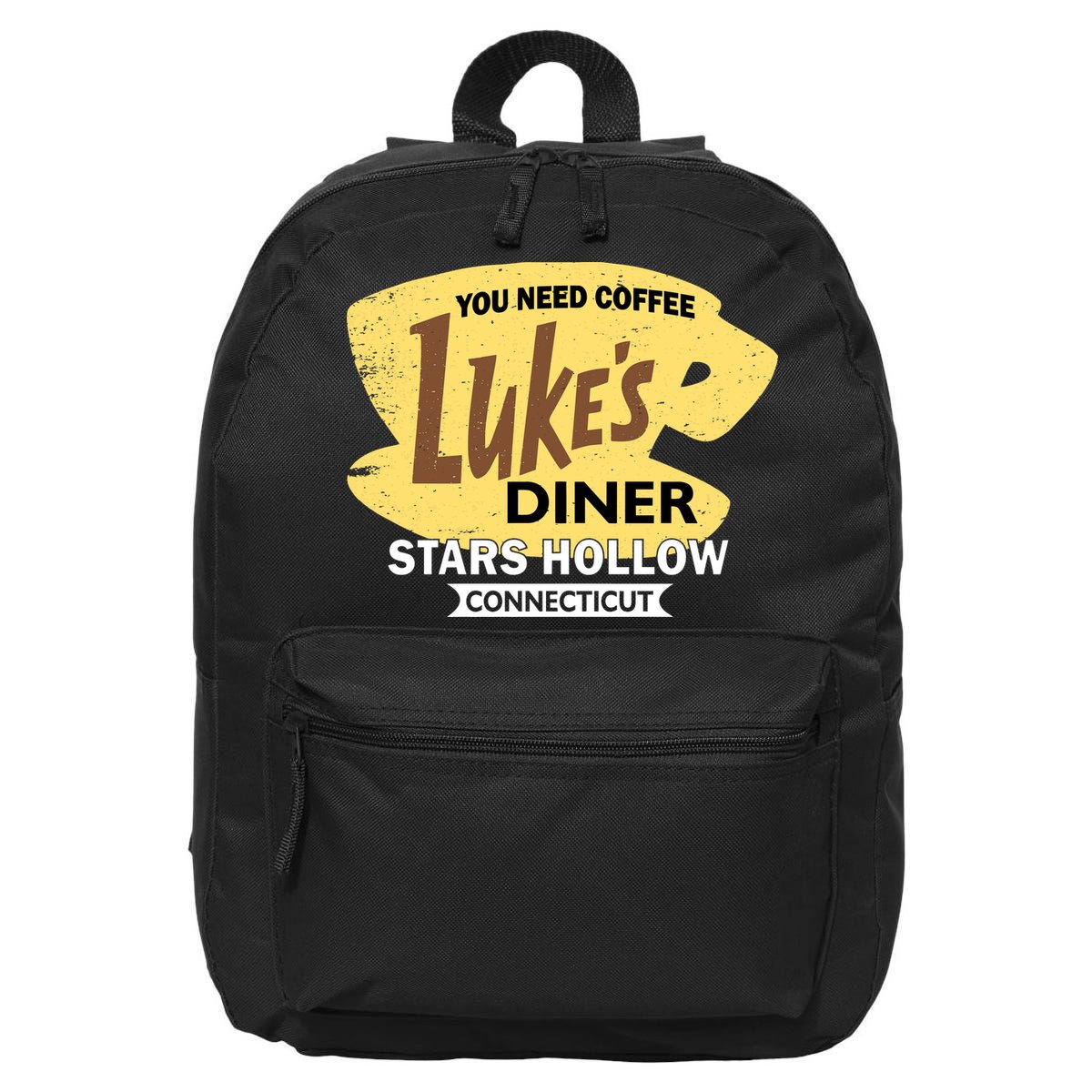 Vintge Luke's Diner Stars Hollow Connecticut 16 in Basic Backpack