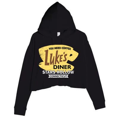 Vintge Luke's Diner Stars Hollow Connecticut Crop Fleece Hoodie