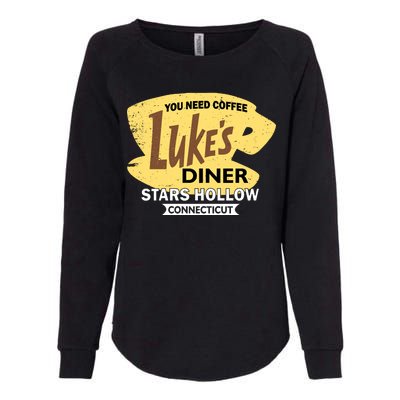 Vintge Luke's Diner Stars Hollow Connecticut Womens California Wash Sweatshirt