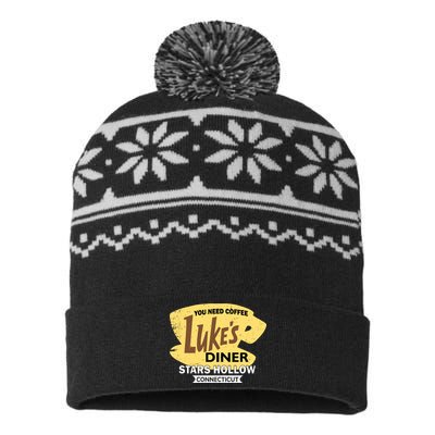 Vintge Luke's Diner Stars Hollow Connecticut USA-Made Snowflake Beanie