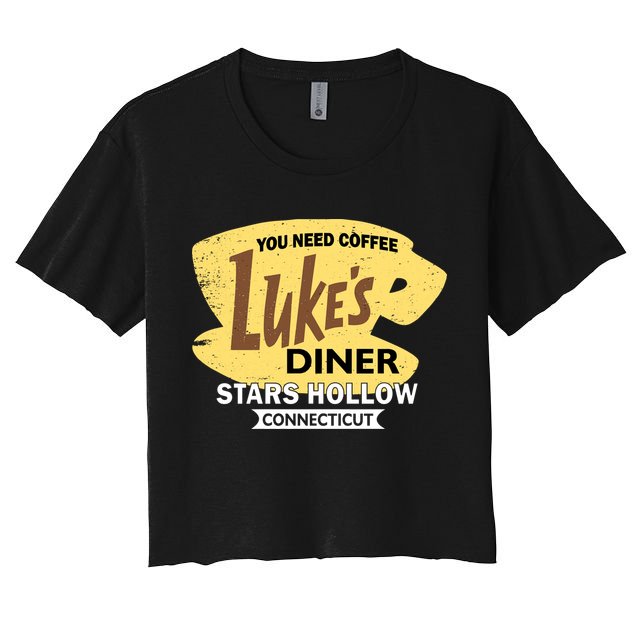 Vintge Luke's Diner Stars Hollow Connecticut Crop Top