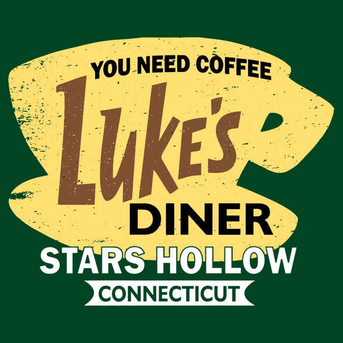 Vintge Luke's Diner Stars Hollow Connecticut Cooling Performance Crew T-Shirt