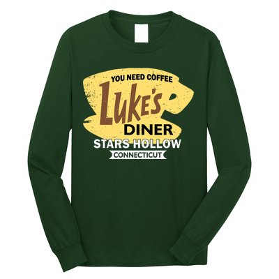 Vintge Luke's Diner Stars Hollow Connecticut Long Sleeve Shirt