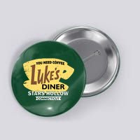 Vintge Luke's Diner Stars Hollow Connecticut Button