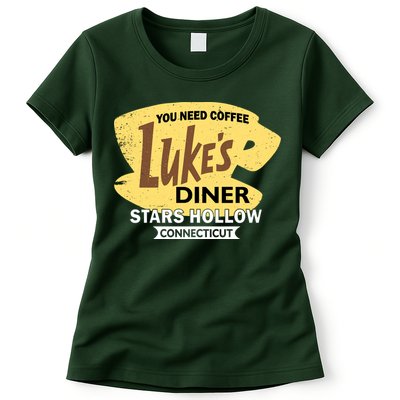 Vintge Luke's Diner Stars Hollow Connecticut Womens T-Shirt