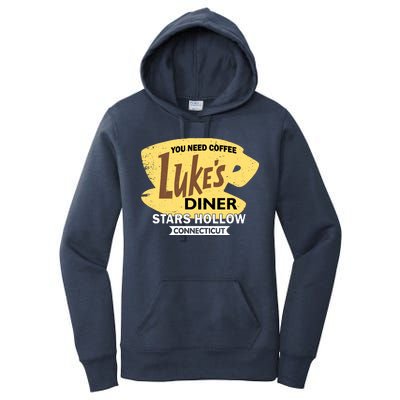 Vintge Luke's Diner Stars Hollow Connecticut Women's Pullover Hoodie